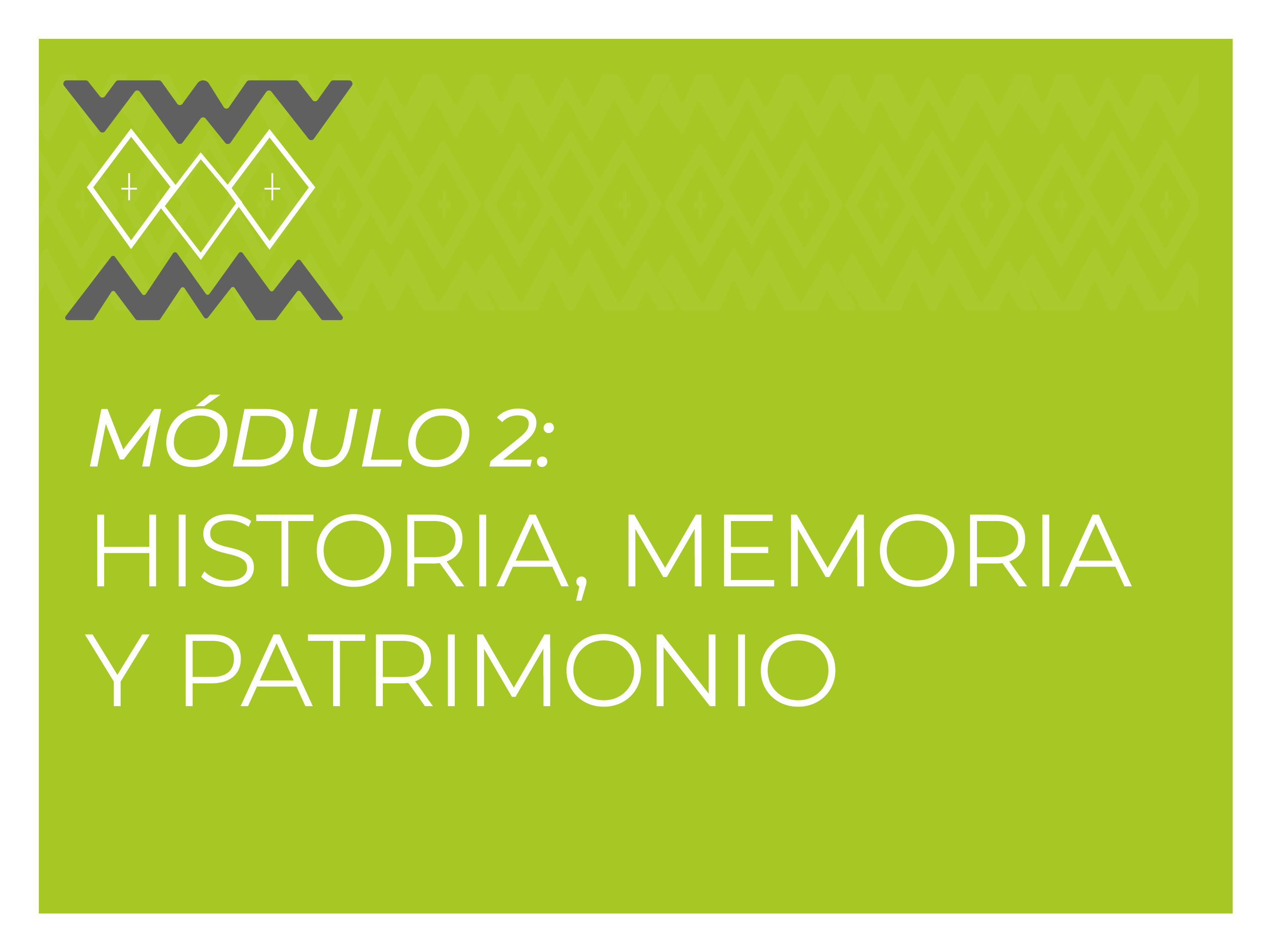 MODULO 2: HISTORIA, MEMORIA Y PATRIMONIO (CEF51117_2026_1)