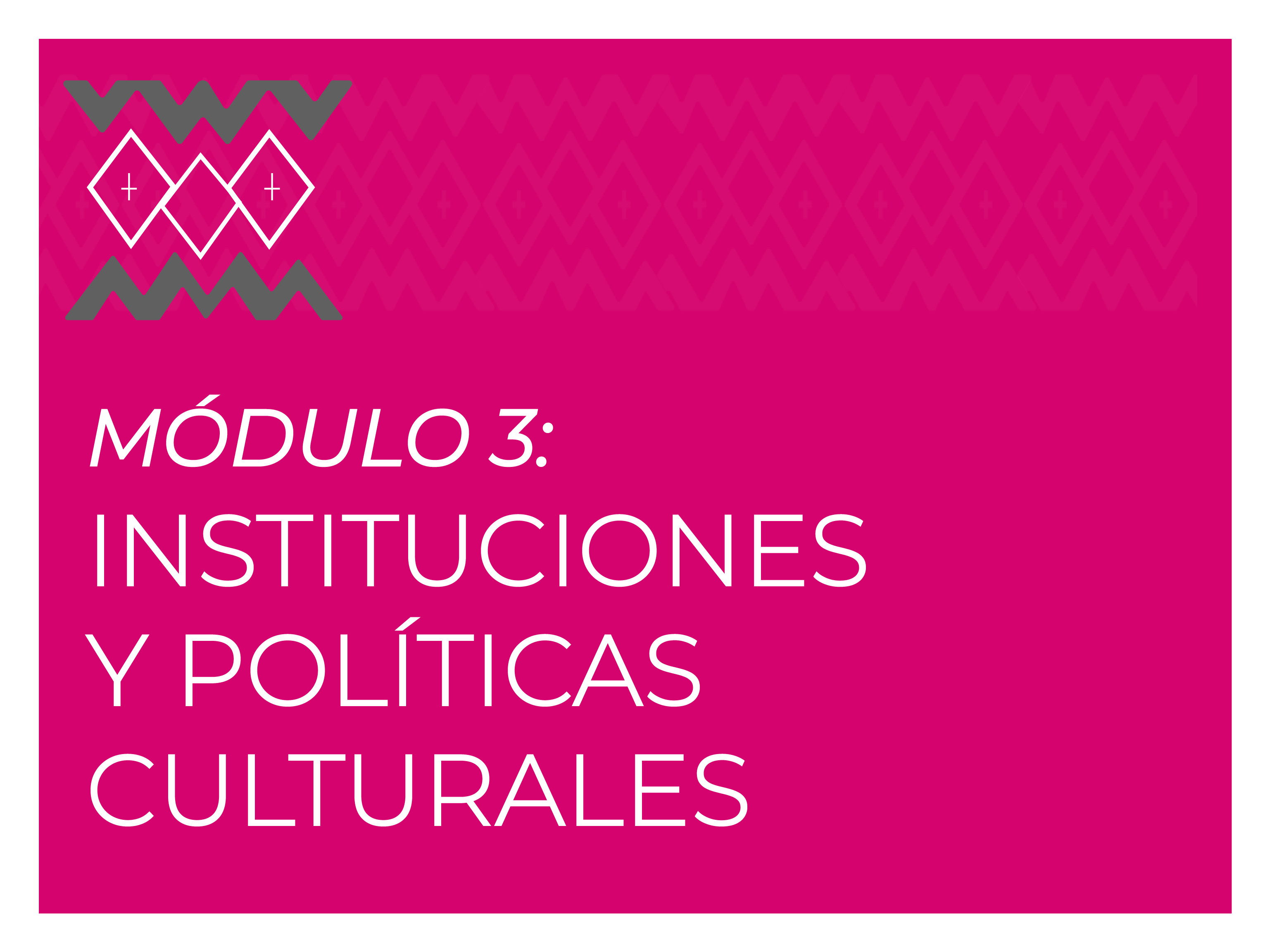 MODULO 3: INSTITUCIONES Y POLÍTICAS CULTURALES  (CEF51118_2026_1)