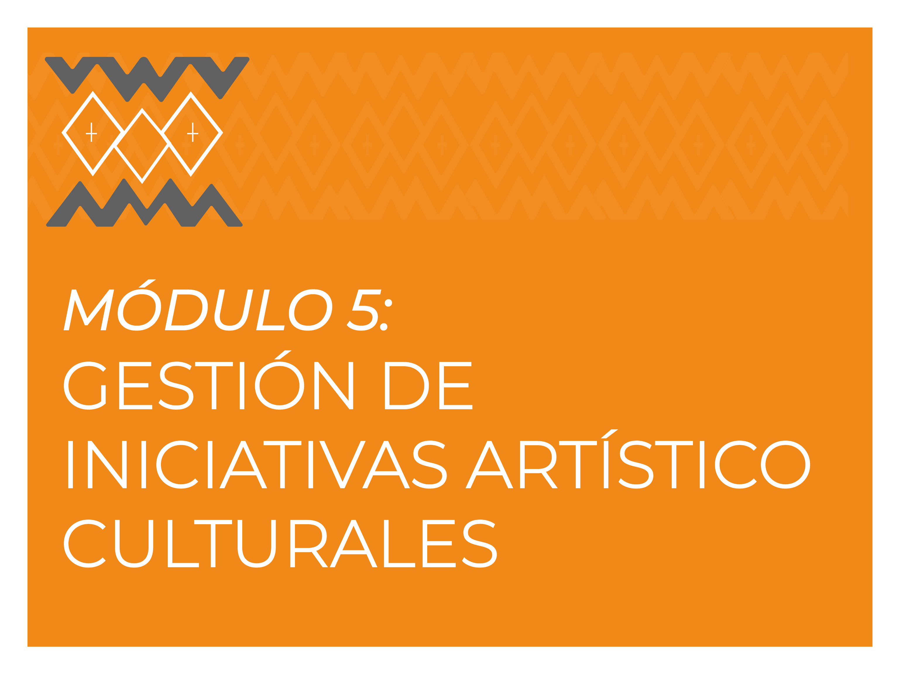 MODULO 5: GESTIÓN DE INICIATIVAS ARTÍSTICO-CULTURALES  (CEF51120_2026_1)